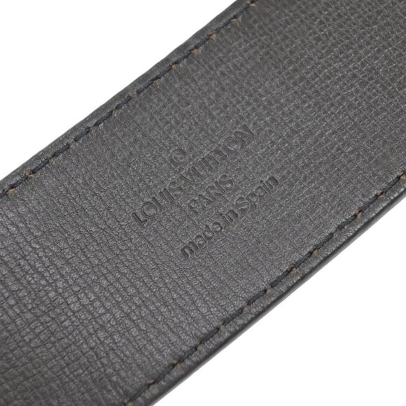 LOUIS VUITTON LV Logo Ceinture LV Initial Belt 80/32 Leather Brown M6902 86EF054 - Picture 10 of 13